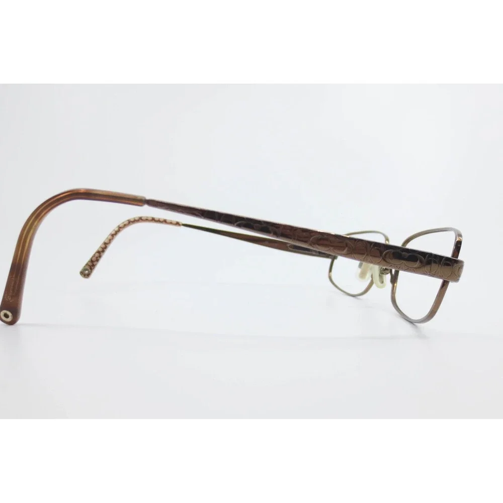 Coach Wendy 129 Eyeglasses Shiny Sand Rectangular Metal Frame 53-16-135